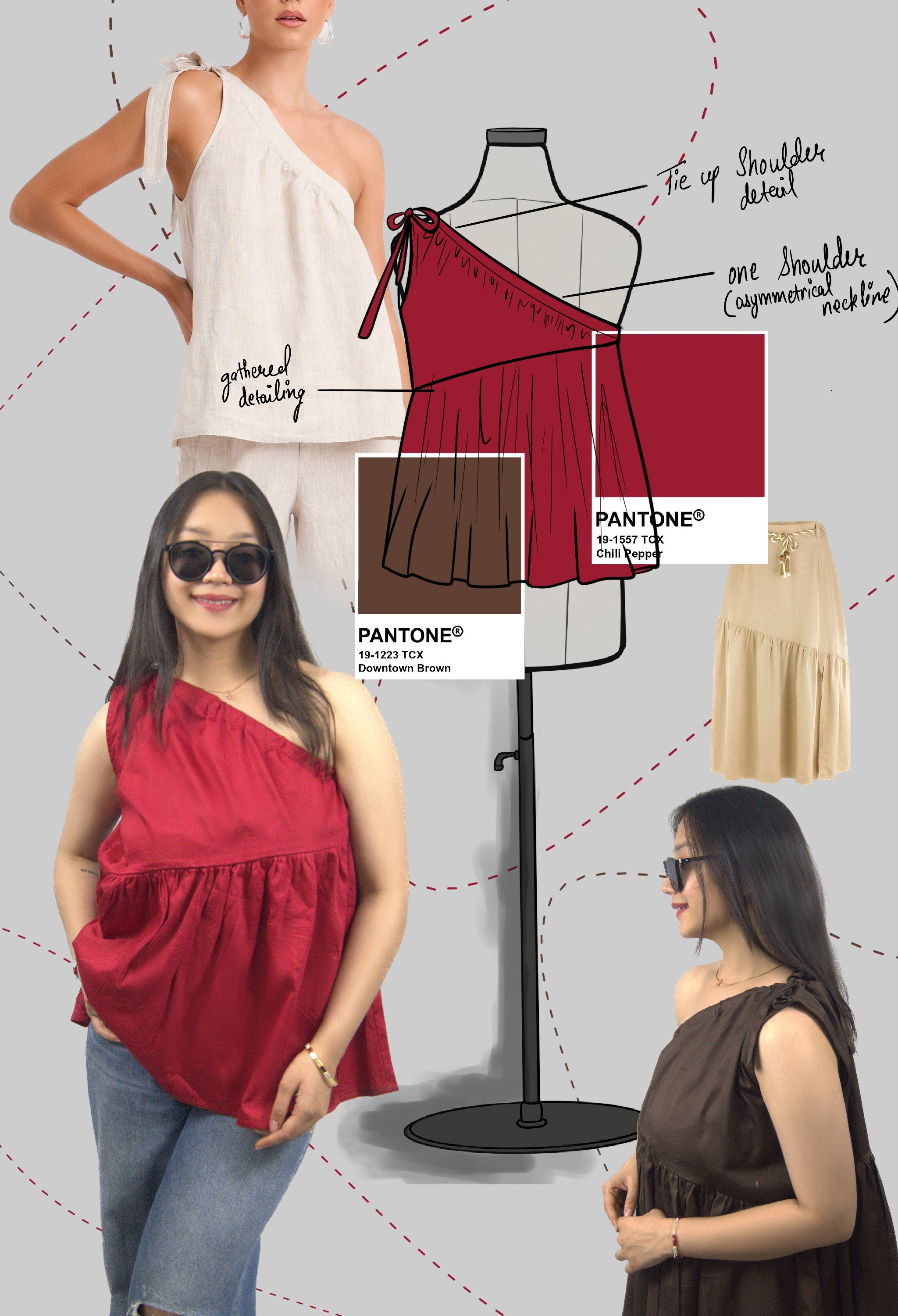 Chic One-Shoulder Flowy Top