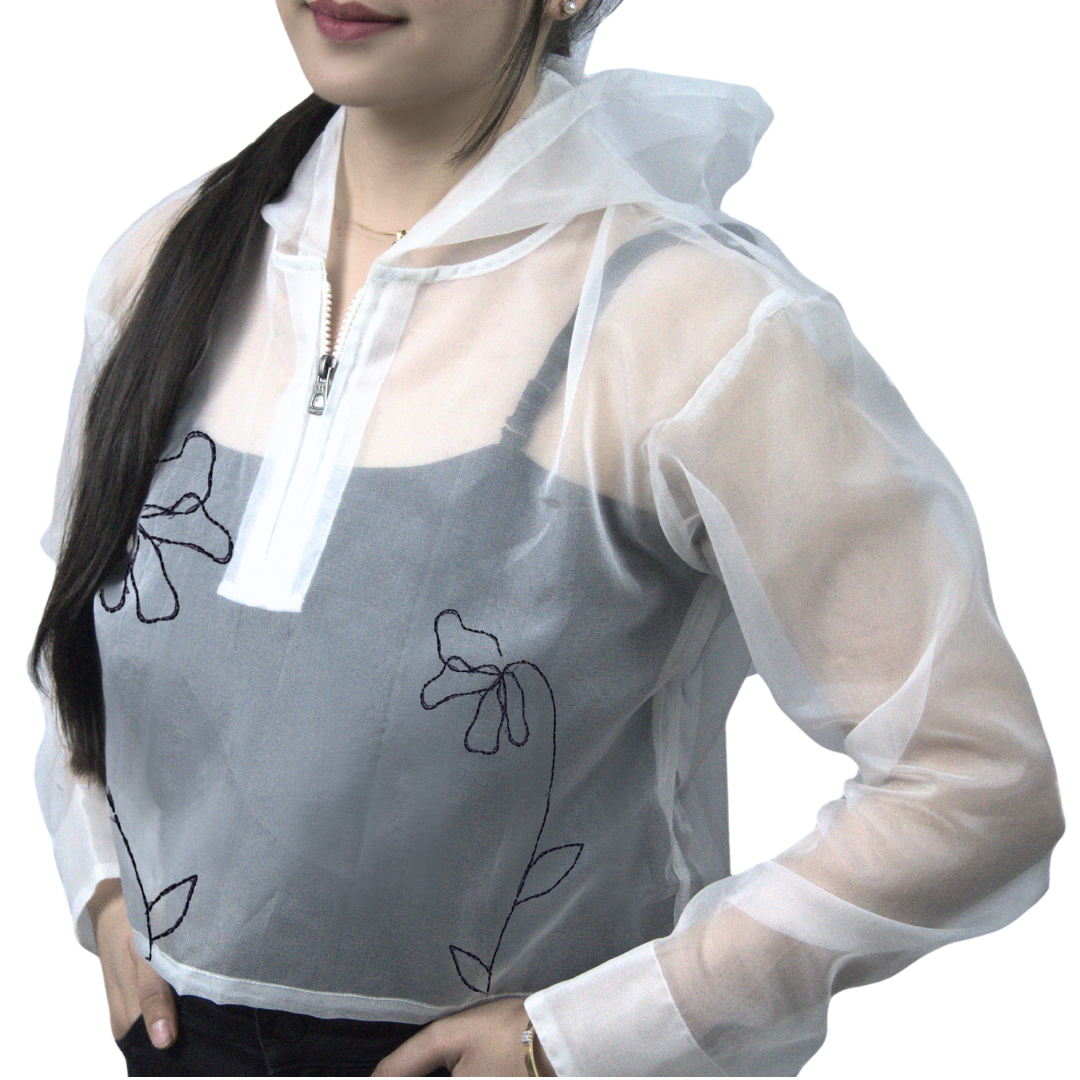 Sheer Organza Hoodie