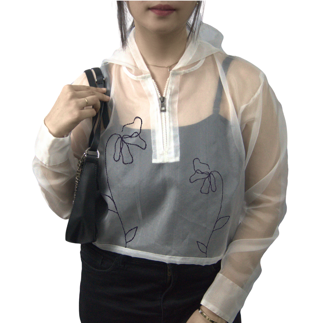 Sheer Organza Hoodie