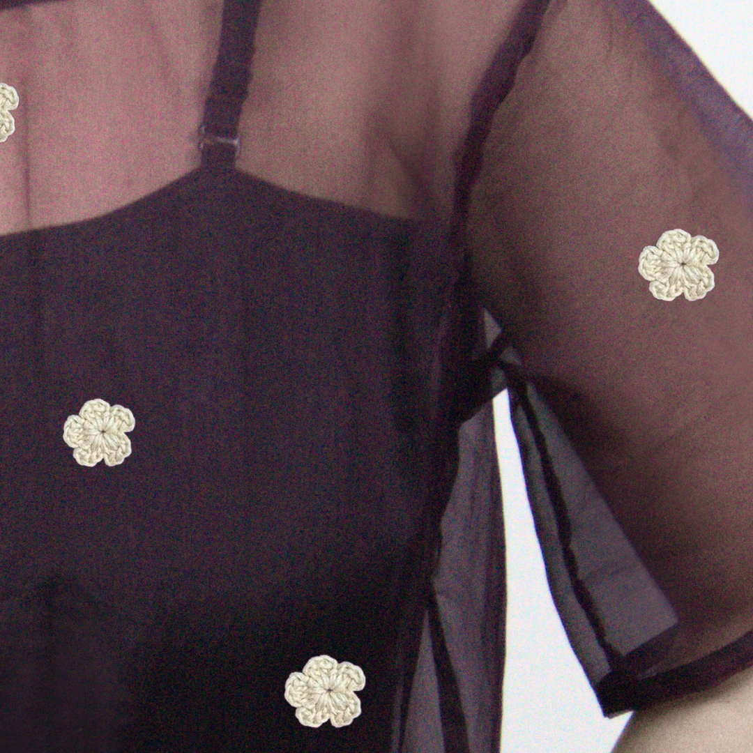 Sheer Organza Oversized Top