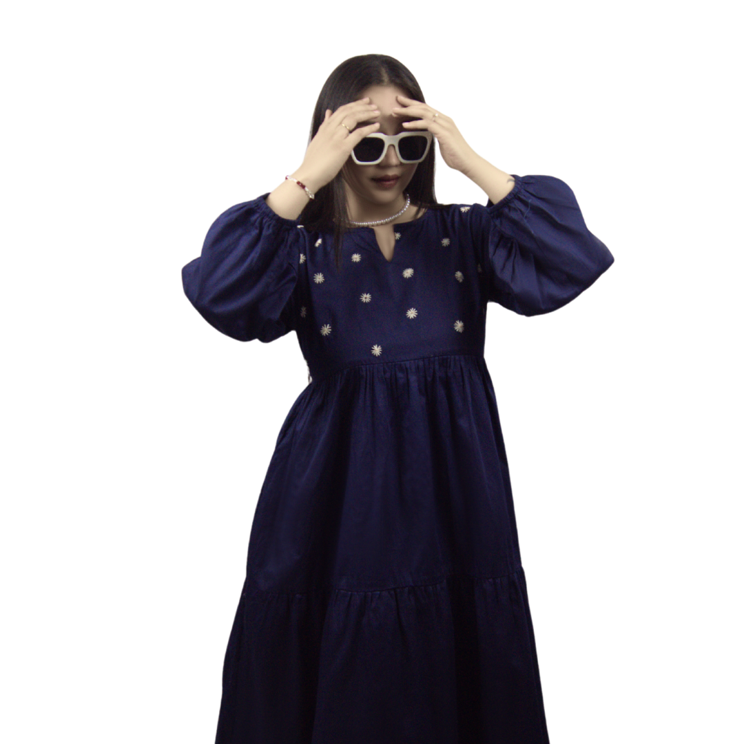 Embroidered Maxi Dress