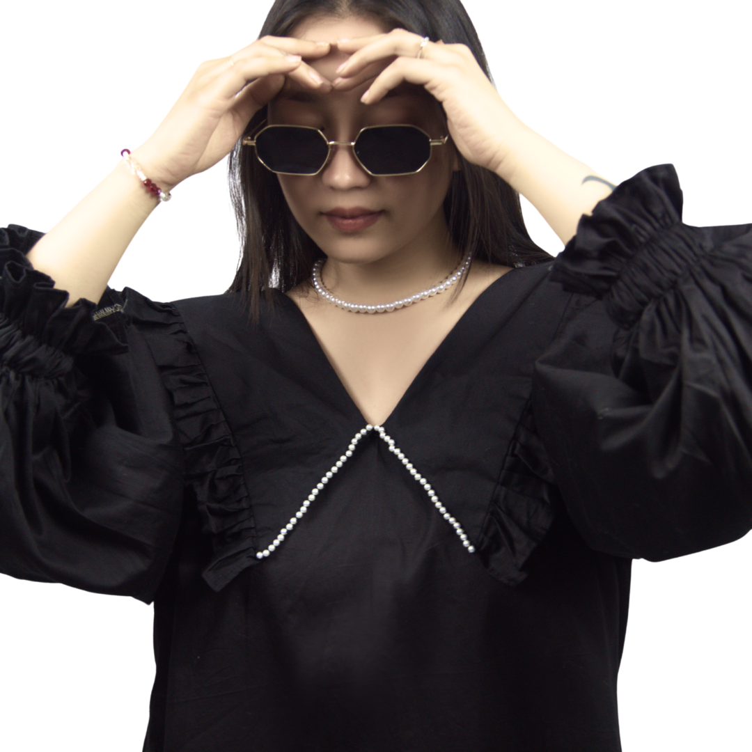 Ruffled Collar  Dress