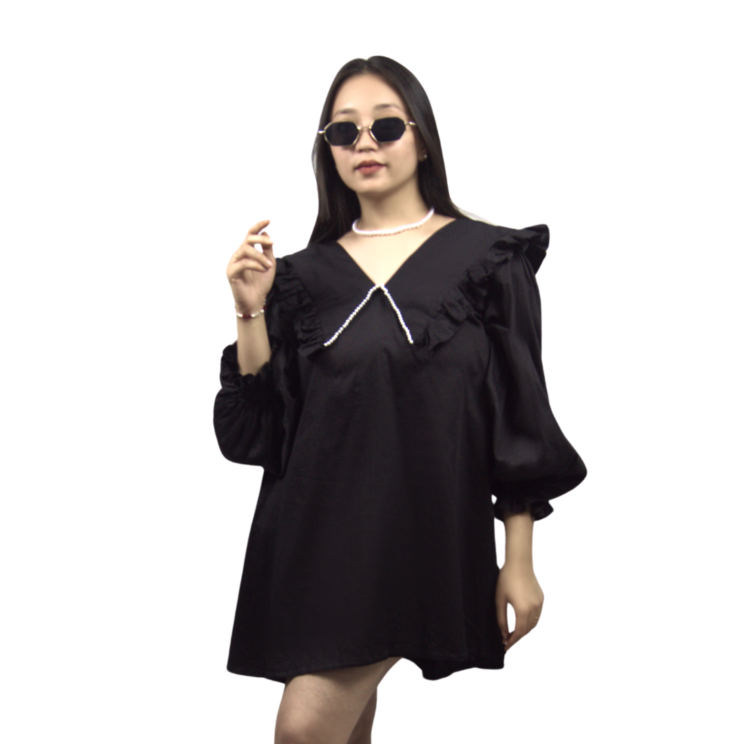Ruffled Collar  Dress