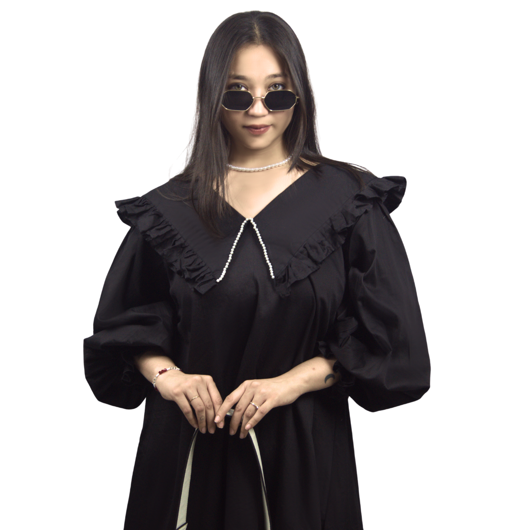 Ruffled Collar  Dress