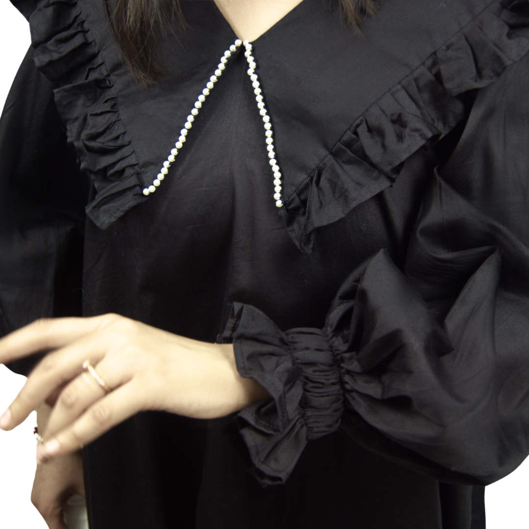 Ruffled Collar  Dress